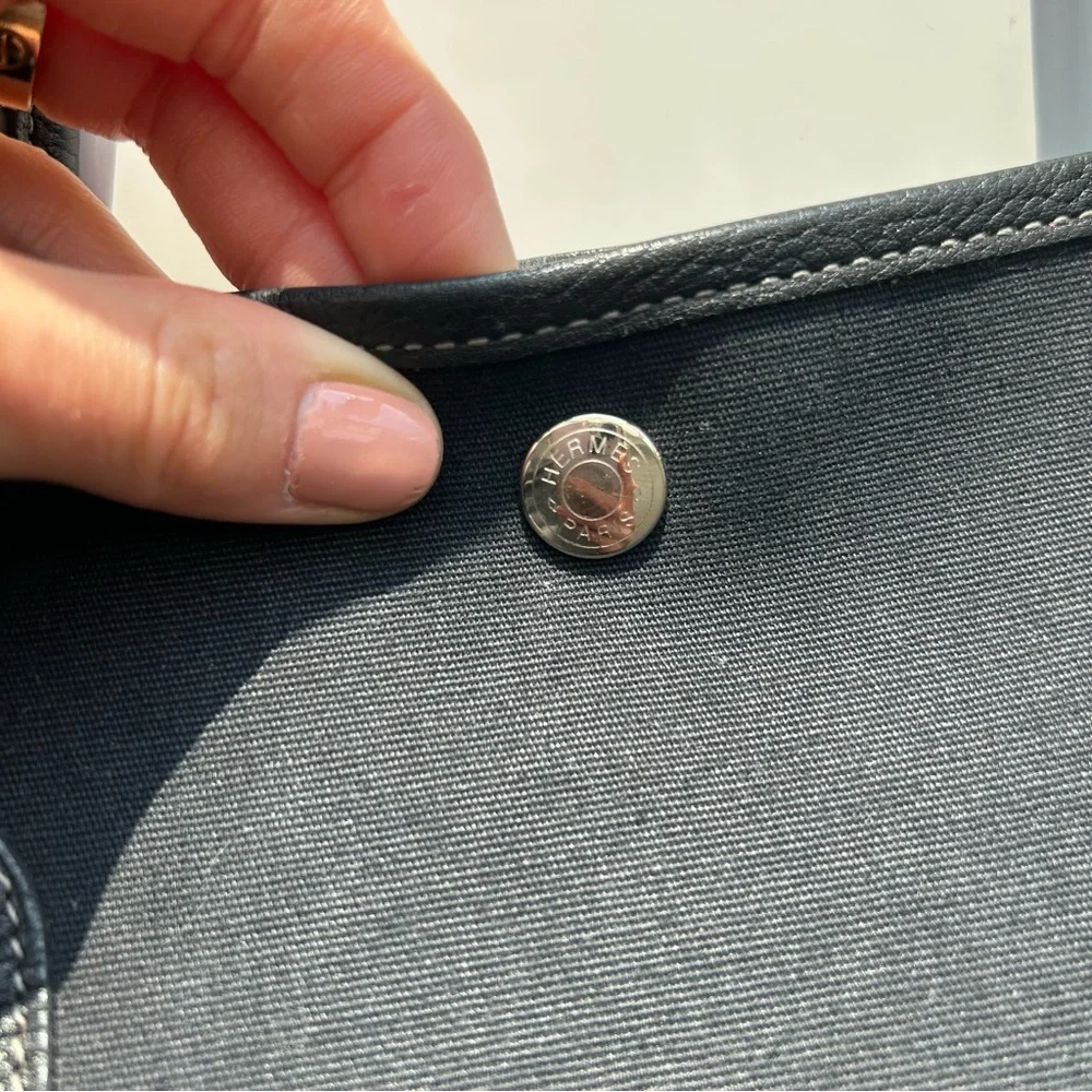 HERMÈS Black Large Garden Party 36 Canvas Bag - Picture 12 of 12